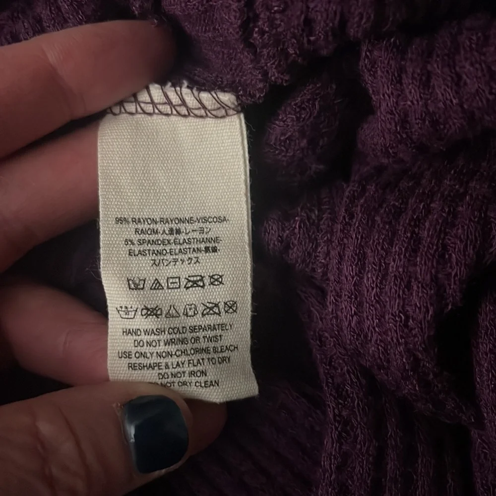 Free People Ventura’s African Violet Dripy Thermal Size Small